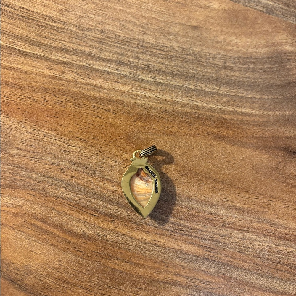 BARSE Thailand Gold and Orange Pendant - Picture 2 of 2
